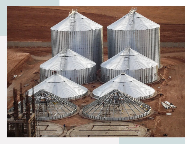 Строительство зерновых силосов в Железногорске